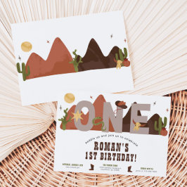 Invitación de cumpleaños de Cowboy Boy occidental