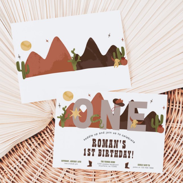 Invitación de cumpleaños de Cowboy Boy occidental (Subido por el creador)