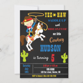 Invitación de cumpleaños de Cowboy fiesta de rodeo