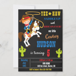 Invitación de cumpleaños de Cowboy fiesta de rodeo