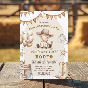 Invitación de cumpleaños de Cowboy First Rodeo Bal
