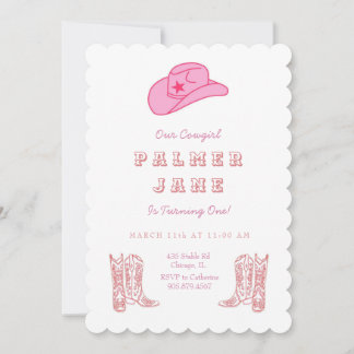 Invitación de cumpleaños de Cowgirl