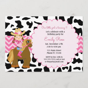 Invitación de cumpleaños de Cowgirl