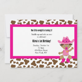 Invitación de cumpleaños de Cowgirl