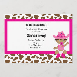 Invitación de cumpleaños de Cowgirl