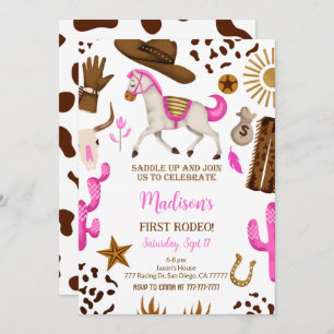 Invitación de cumpleaños de Cowgirl
