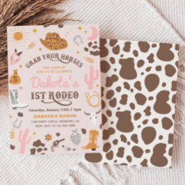 Invitación de cumpleaños de Cowgirl | 1.ᵉʳ Rodeo I
