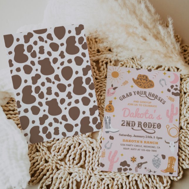 Invitación de cumpleaños de Cowgirl | 2.ª Invitaci (Subido por el creador)