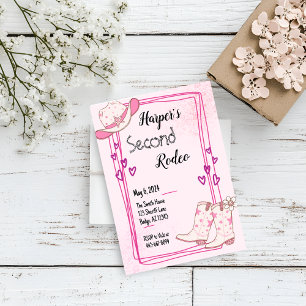 Invitación de cumpleaños de Cowgirl Disco