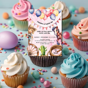 Invitación de cumpleaños de Cowgirl Rootin' Tootin