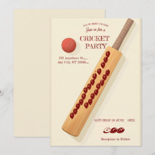 Invitación de cumpleaños de cricket