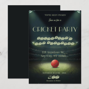 Invitación de cumpleaños de cricket