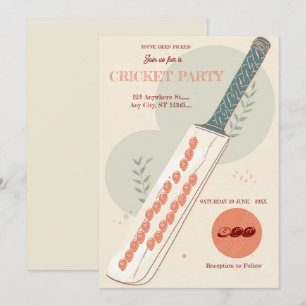 Invitación de cumpleaños de cricket