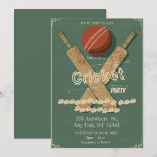 Invitación de cumpleaños de cricket