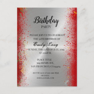 Invitación de cumpleaños de crisantemo chino elega