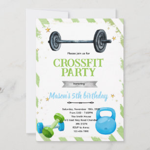 invitación de cumpleaños de CrossFit