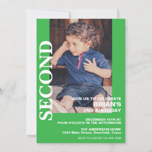Invitación de cumpleaños de cualquier edad con fot