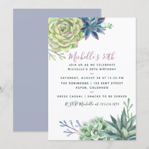 Invitación de cumpleaños de cualquier edad con suc