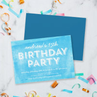 Invitación de cumpleaños de cualquier edad con tin