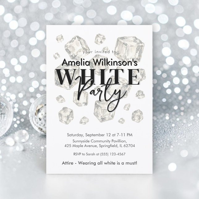 Invitación de cumpleaños de cubo de hielo de acuar (Subido por el creador)
