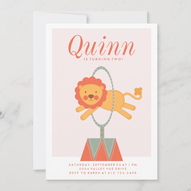 INVITACIÓN DE CUMPLEAÑOS DE CUMPLEAÑOS (Anverso)