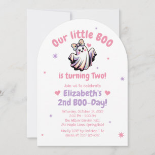 Invitación de cumpleaños de Cute Ghost Halloween