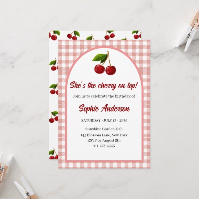 Invitación de cumpleaños de Cute Personalizado Coq (Anverso/Reverso In Situ)
