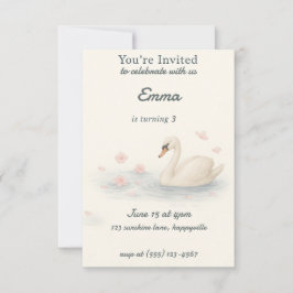 Invitación de cumpleaños de Cute princess