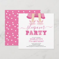 Invitación de cumpleaños de Cute Sleepover Pajama