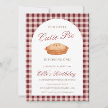 Invitación de cumpleaños de Cutie Pie