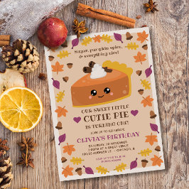 Invitación de cumpleaños de Cutie Pie Fall
