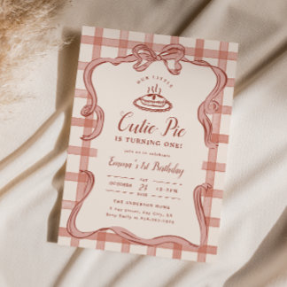 Invitación de cumpleaños de Cutie Pie Otoño Primer