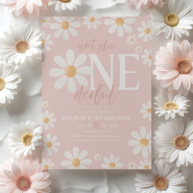 Invitación de cumpleaños de Daisy, Onederful Daisy (Subido por el creador)
