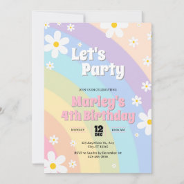 Invitación de cumpleaños de Daisy Retro