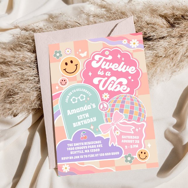 Invitación de cumpleaños de Daisy Retro con el lem (Subido por el creador)