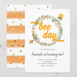 Invitación de cumpleaños de Daisy y Bee Day