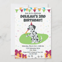 Invitación de cumpleaños de Dalmacia