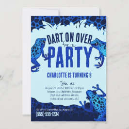 Invitación de cumpleaños de Dart Frog con veneno a
