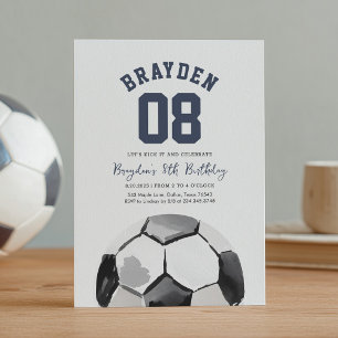 Invitación de cumpleaños de deportes para niño fut