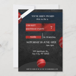 Invitación de Cumpleaños de Deportes Partido de Cr