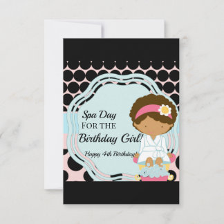 Invitación de cumpleaños de Día de Spa