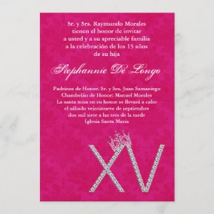 Invitación de cumpleaños de Diamante Topaz Quincea