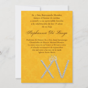 Invitación de cumpleaños de Diamond Topaz Quincean