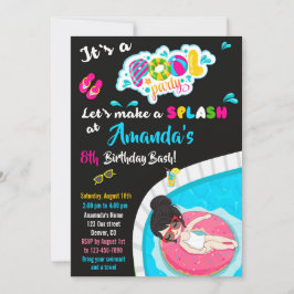 Invitación de cumpleaños de diapositiva acuática I