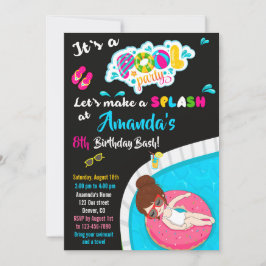 Invitación de cumpleaños de diapositiva acuática I