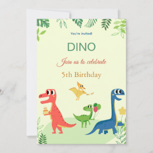 Invitación de cumpleaños de Dino