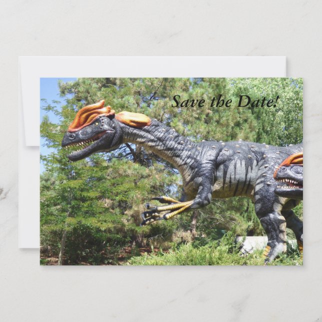 Invitación de cumpleaños de Dinosaur (Anverso)