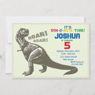 Invitación de cumpleaños de Dinosaur