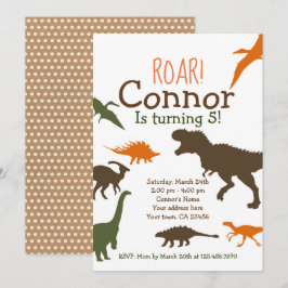 Invitación de cumpleaños de Dinosaur