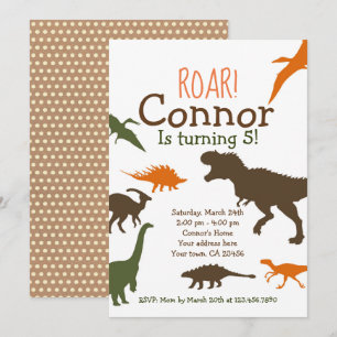 Invitación de cumpleaños de Dinosaur